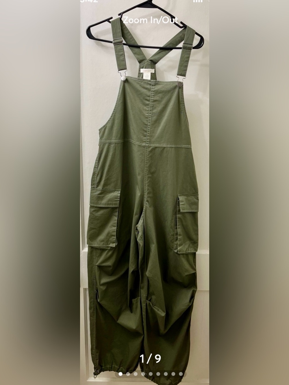 Ultra Flirt Olive Green Cargo Overalls NWOT